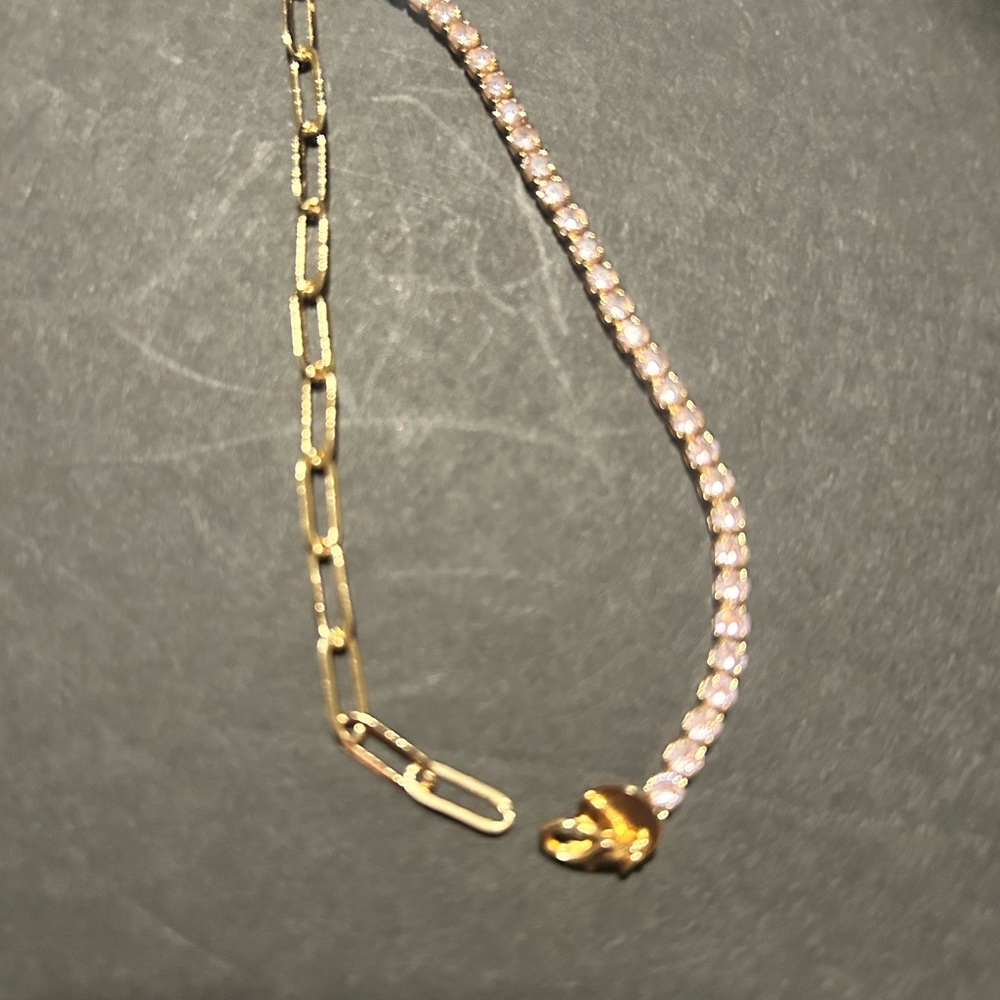 Gold plated with Pink Crystals Ankle /bracelet Bracelet